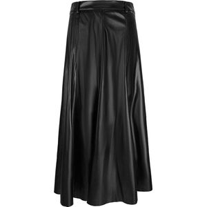 PU lange rok - imitatie leder - nieuwe collectie - herfst/winter - dames - zwart - maat S
