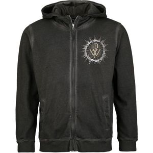 Powerwolf Crest Wolves Heren Vest met capuchon - donkergrijs - S