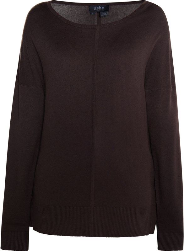 usha BLACK LABEL Trui 'Nowles'  donkerbruin
