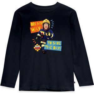 Brandweerman Sam™ Onderweg Om De Dag Te Redden Premium T-Shirt Kinderen Met Lange Mouwen