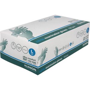 Klinion Personal Protection Ultra Comfort - Handschoenen - Nitril - Poedervrij - Maat L (Large) - Wit - 150 stuks