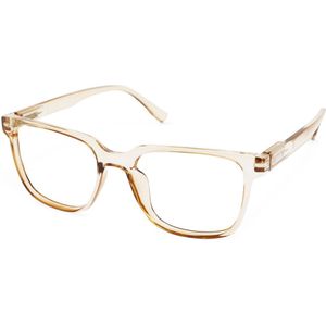 Vertebril / Vista Bonita CUBO / Sterkte -0.50 / Kleur soft skin / GEEN LEESBRIL / Bril op afstand voor DAMES en HEREN / Unisex & lichtgewicht / Hoogwaardig MIN glas voor bijziendheid / Bril voor veraf – myopie / Incl. etui en doekje