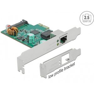 Delock - PCI Express X1 - Kaart - 1 x RJ45 - 2.5 Gigabit LAN - Poe+ RTL8125