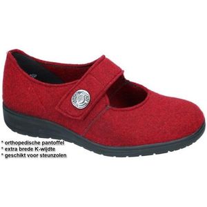 Solidus - KATE REWOOLY - Pantoffels - Donker Rood - Orthopedisch - Extra Brede K-Wijdte