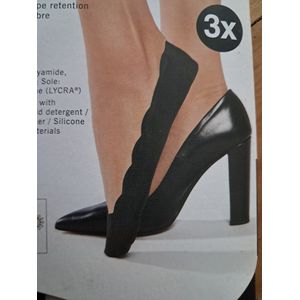 Esmara Kousenvoetjes - Kleine Sokjes - Sneakersokken - Zwart - 3 Stuks - Maat 39-42