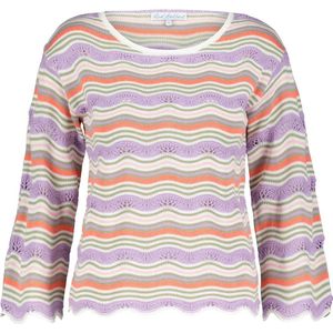 Red Button Trui Jolene Ajour And Stripe Srb4181 Lilac Dames Maat - XXL