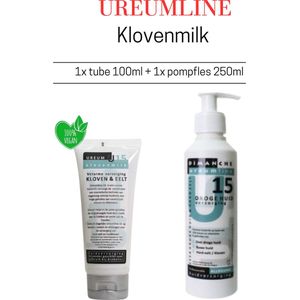 Ureumline U15 Klovenmilk-1x100ml en 1x250ml-klovencreme-droge voeten-hielkloven-15% Ureum