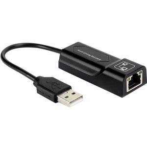 Ethernet naar RJ45-adapter, 100 Mbps High Speed ​​USB2.0 naar RJ45-conversiekabel, universele breedbandconverter voor laptops en desktops