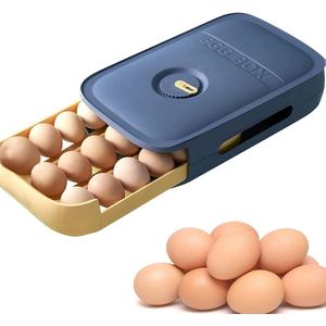 Eierhouder kunststof voor koelkast en vrieskast - opbergdoos voor servies in keukenkasten en camping egg tray