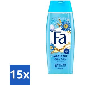 15 x Fa - Douchegel - Magische Olie - Blue Lotus Geur - 250 ml - Fa Magische Olie