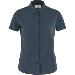 Fjallraven High Coast Lite Shirt SS Women - Outdoorblouse - Dames - Blauw - Maat XL