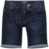 Boston Park - Heren - Boston Park Jeans-Bermuda 5-pocket buikvriendelijk tot 72 - Donkerblauw denim - Maat 70