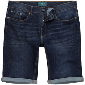 Boston Park - Heren - Boston Park Jeans-Bermuda 5-pocket buikvriendelijk tot 72 - Donkerblauw denim - Maat 70