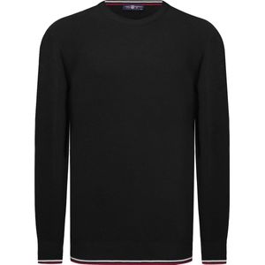 Jimmy Sanders - Ronde Hals Trui - Zwart - 100% Katoen - Heren - 2XL
