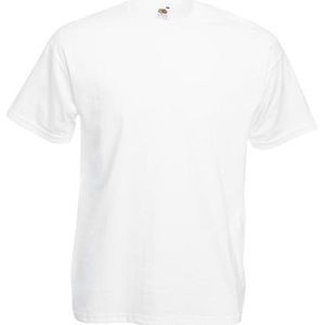 5 witte Fruit of the Loom t-shirts maat 3XL