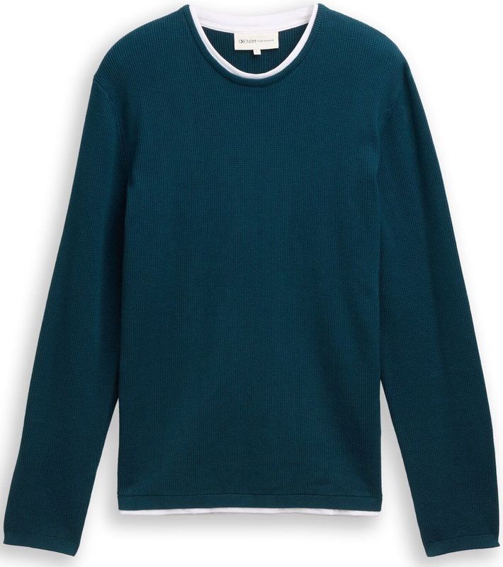 Tom Tailor Denim - Regular Fit - Pullover - Effen - Puur Katoen