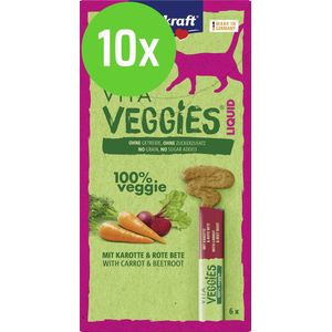 Vitakraft Vita Veggies Liquid Wortel 6x15 gr - 10 verpakkingen