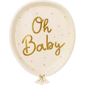 Partydeco - Borden Oh Baby (6 stuks)