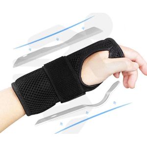 Polsbrace - Universele Deluxe Carpaal Tunnel Syndroom Polsbrace - Polsstabilisator en spalk - voor artritis, artrose, reuma en tendinitis - Polsbeschermers - Maat S - Links