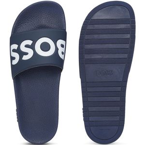 Hugo Boss heren BOSS slippers contrast logo blauw