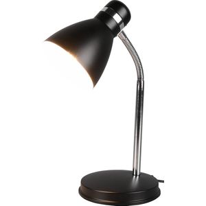 Reality - LED Bureaulamp - Tafelverlichting - E27 Fitting - Rond - Zwart - Aluminium