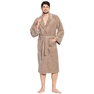 Unisex badjas van katoen en bamboe, 330gsm, knuffelzacht en modern