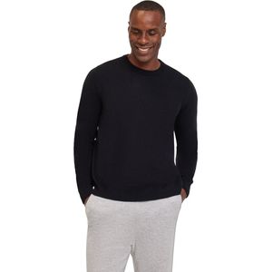 FALKE - Basic Lambswool Crew - Wol Trui - Zwart