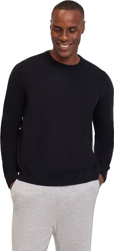 FALKE - Basic Lambswool Crew - Wol Trui - Zwart