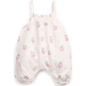 PLAY UP Printed Woven Jumpsuit Broeken Unisex - Wit - Maat 68 / 6m