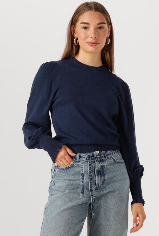 Fabienne Chapot Molly Balloon Pullover 3624 Truien & vesten Dames - Sweater - Hoodie - Vest- Donkerblauw - Maat XS