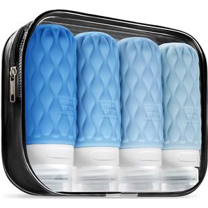 Siliconen Reisflessen Set - TSA Goedgekeurd - 4 Stuks - Huidvriendelijk