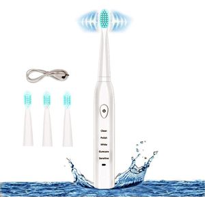 Vitdipy - Elektrische Tandenborstel - Sonische Elektrische Tandenborstel - Wittere tanden - Geschikt voor volwassenen - Wit