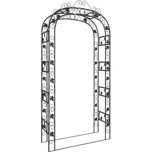 vidaXL-Tuinboog-116x45x240-cm-staal-zwart