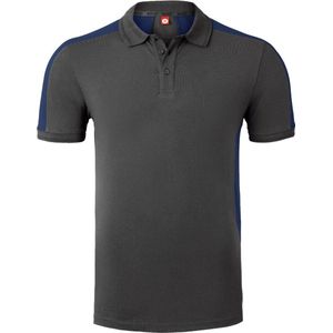 HAVEP Polo Bicolor 10074 - Charcoal/Indigo Blauw - S