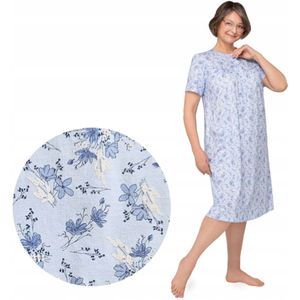 Martel- Bogna nachthemd - korte mouwen- 100% katoen - blauw M