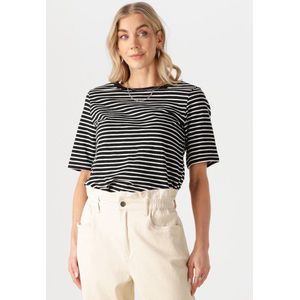 CC Heart Cc Heart Silla Stripe Tops & T-shirts Dames - Shirt - Zwart - Maat S