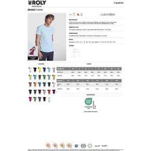 Licht Grijs 5 pack t-shirts Roly Beagle maat XL