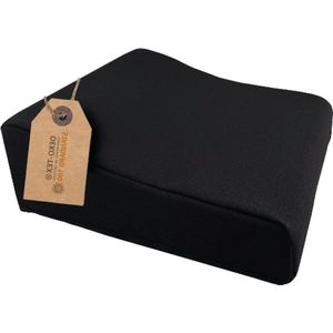 Memory foam zitkussen - orthopedisch - vaste zitverhoger - ergonomisch - 40x40x8/13 cm - stahulp