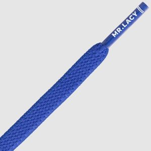 Mr. Lacy - Schoenveter - Flexies - Plat - Blauw  - Elastische veters - Lengte 110 cm