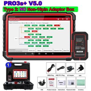 X431 PRO3S+ V5.0 Autodiagnose Tool – OBD2 Scanner – Auto Diagnoseapparaat – ECU Programmeur – Key Programmer – 10,1 Inch Touchscreen – 2 Jaar Gratis Updates