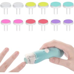 12 Stuks Elektrische Babynagelvijl Slijpkoppen - Vervangende Pads Voor Veilig Nageltrimmen