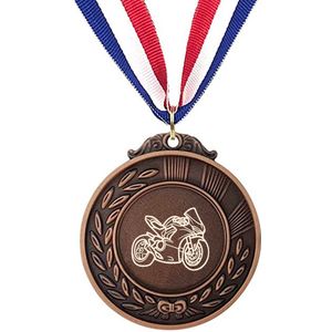 Akyol - motor medaille bronskleuring - Motor - de beste motorrijder - motorrijder - leuk kado voor iemand die van motor rijden houd