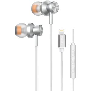 TUNIQ Bedrade Oortjes Lightning - Aluminium Oordopjes met Microfoon - Helder Geluid, Diepe Bas en Comfortabele Pasvorm - Geschikt voor iPhone en iPad