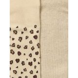 Vertbaudet - Set van 2 paar Panty's - Luipaardprint en Beige - Meisjes
