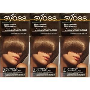 Syoss - Haarverf - 5_1 - Lichtbruin - 115ml x 3