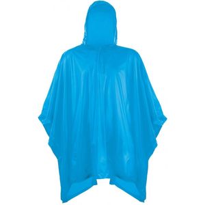 Eenvoudige blauwe kinder regenponcho