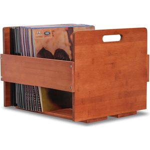 Lp Opbergsysteem - Lp Houder - Lp Koffer - Voor 80 Platen - Bamboo - 41cm x 39cm 31cm