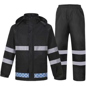 Waterdicht Regenpak Heren 2-delige Set met Jas en Broek, Lange Mouwen, Ademend en Comfortabel