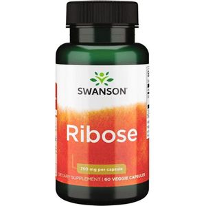 Swanson - D-Ribose - Bio energy Ribose® - 750mg - 60 Vegetarische capsules