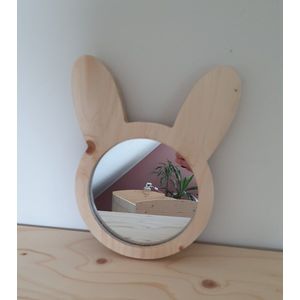 Konijnenspiegel - Medium / Middel - Dieren spiegel konijn - Konijnenoren - Kinderkamer - Babykamer - Dierenkamer - Nordic / Scandinavisch